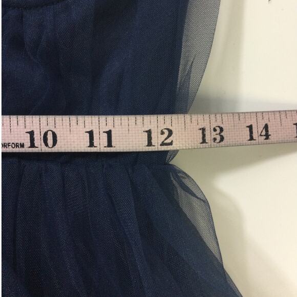 LULU'S XS Unforgettable Poise Navy Blue Tulle Bustier Tiered Maxi Dress NEW B117 - Picture 7 of 9